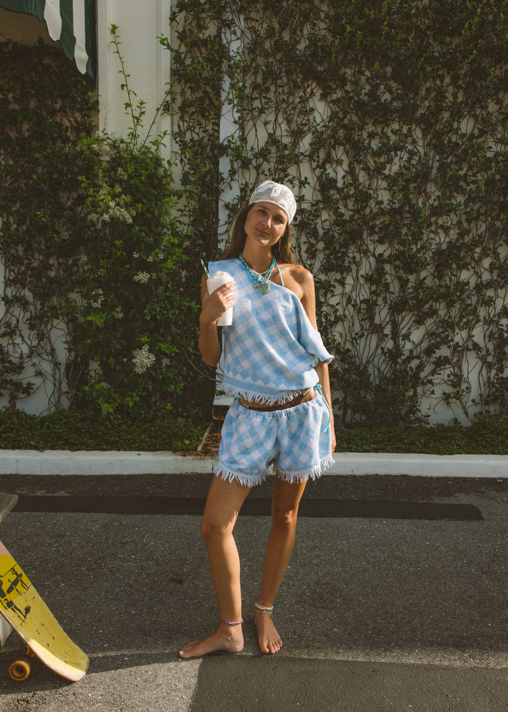 Cabana Check Fringe Set