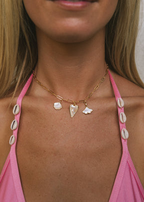 Mother Of Pearl Charm Necklace