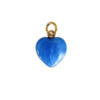 Blue Shimmer Heart Charm