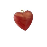 Larger Red Shimmer Heart Charm