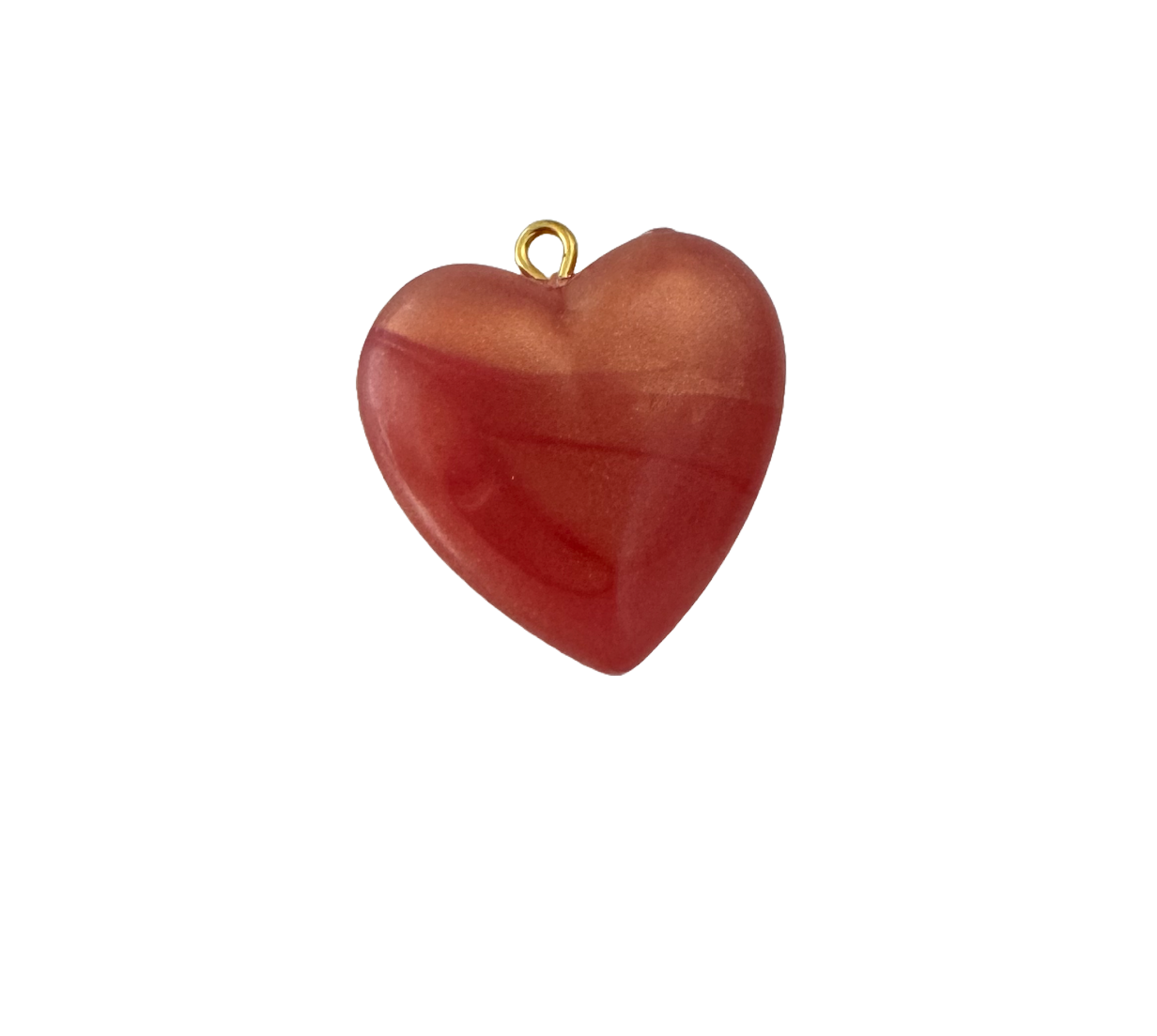 Larger Red Shimmer Heart Charm