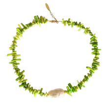  Green Layered Shell Pearl Necklace