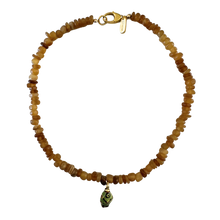  Green Striped Beaded Fish Necklace