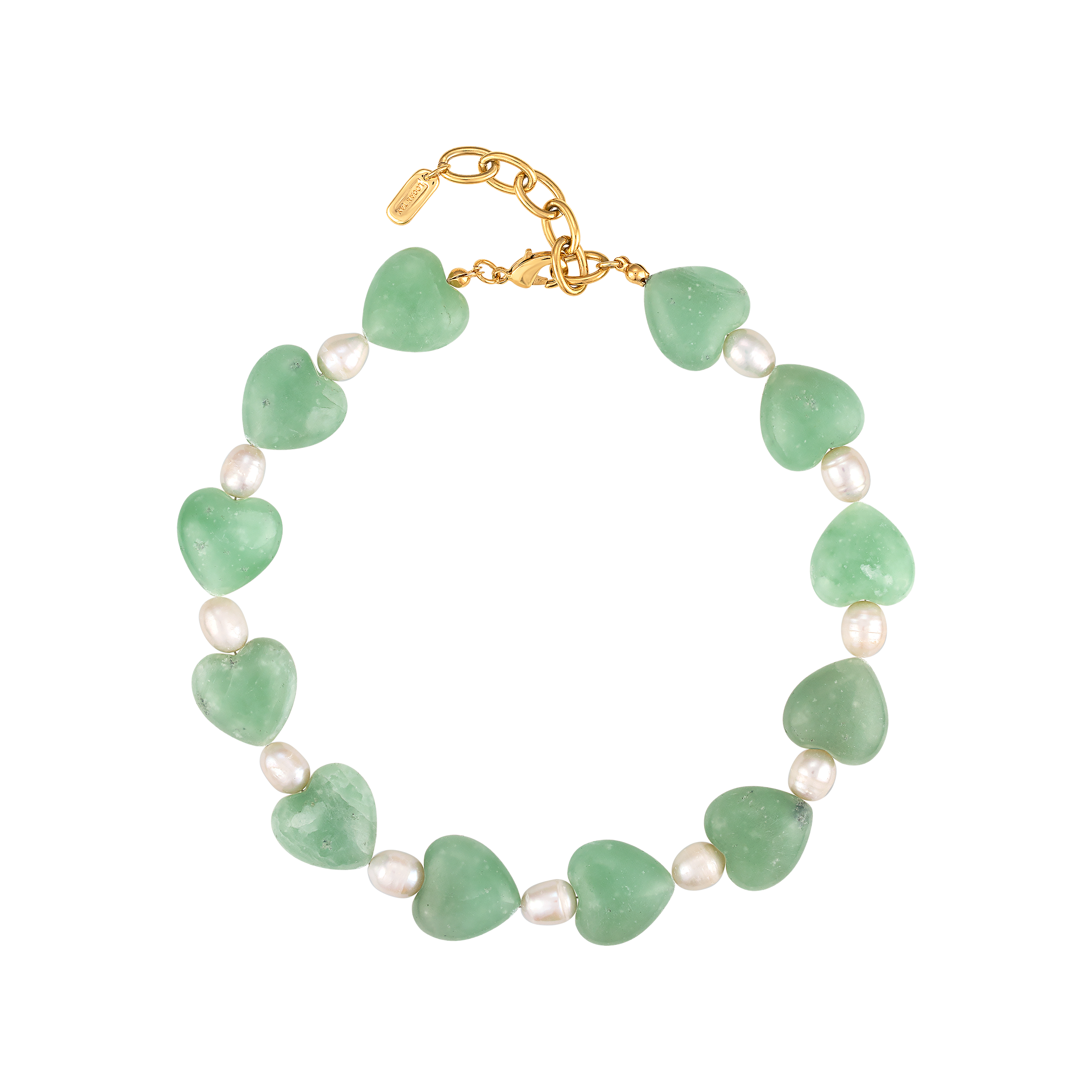 Aqua Heart Stone Necklace