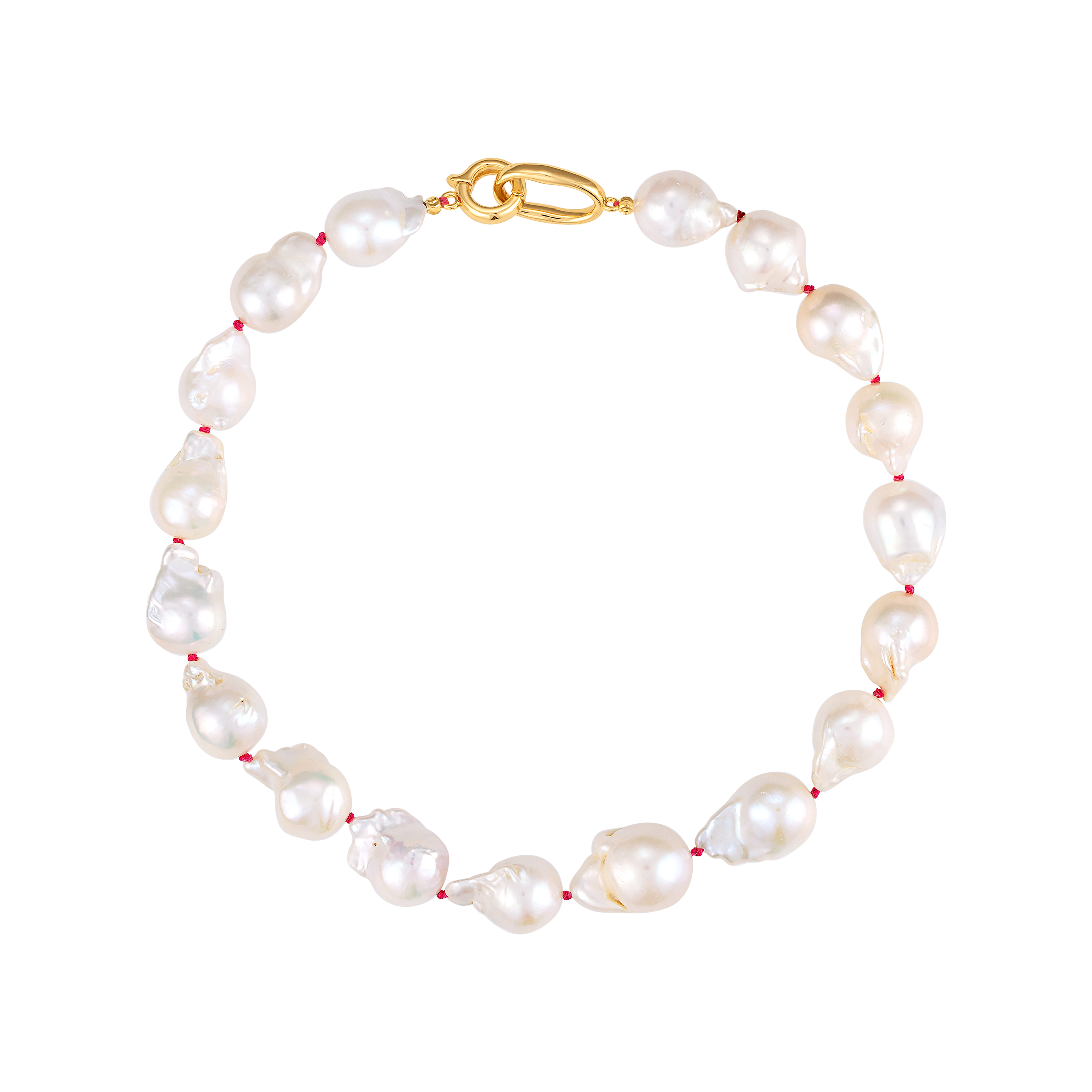 Pink Chunky Baroque Pearl Necklace