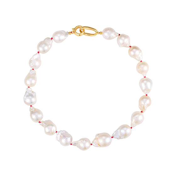 Pink Chunky Baroque Pearl Necklace