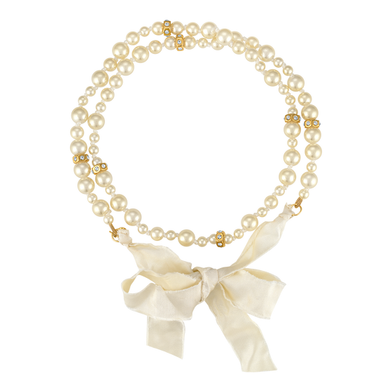 Ivory Pearl Bow Necklace