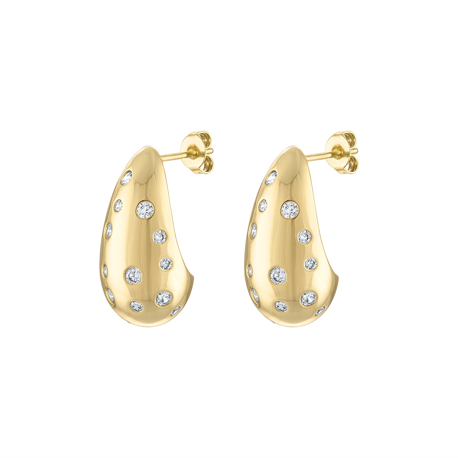 CZ Teardrop Earrings
