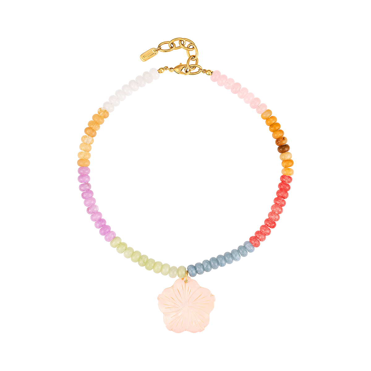 Green Flower Shell Necklace – LOGAN TAY