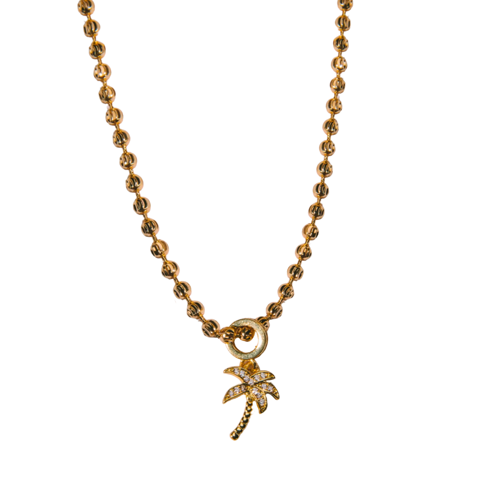 Pave Palm Necklace