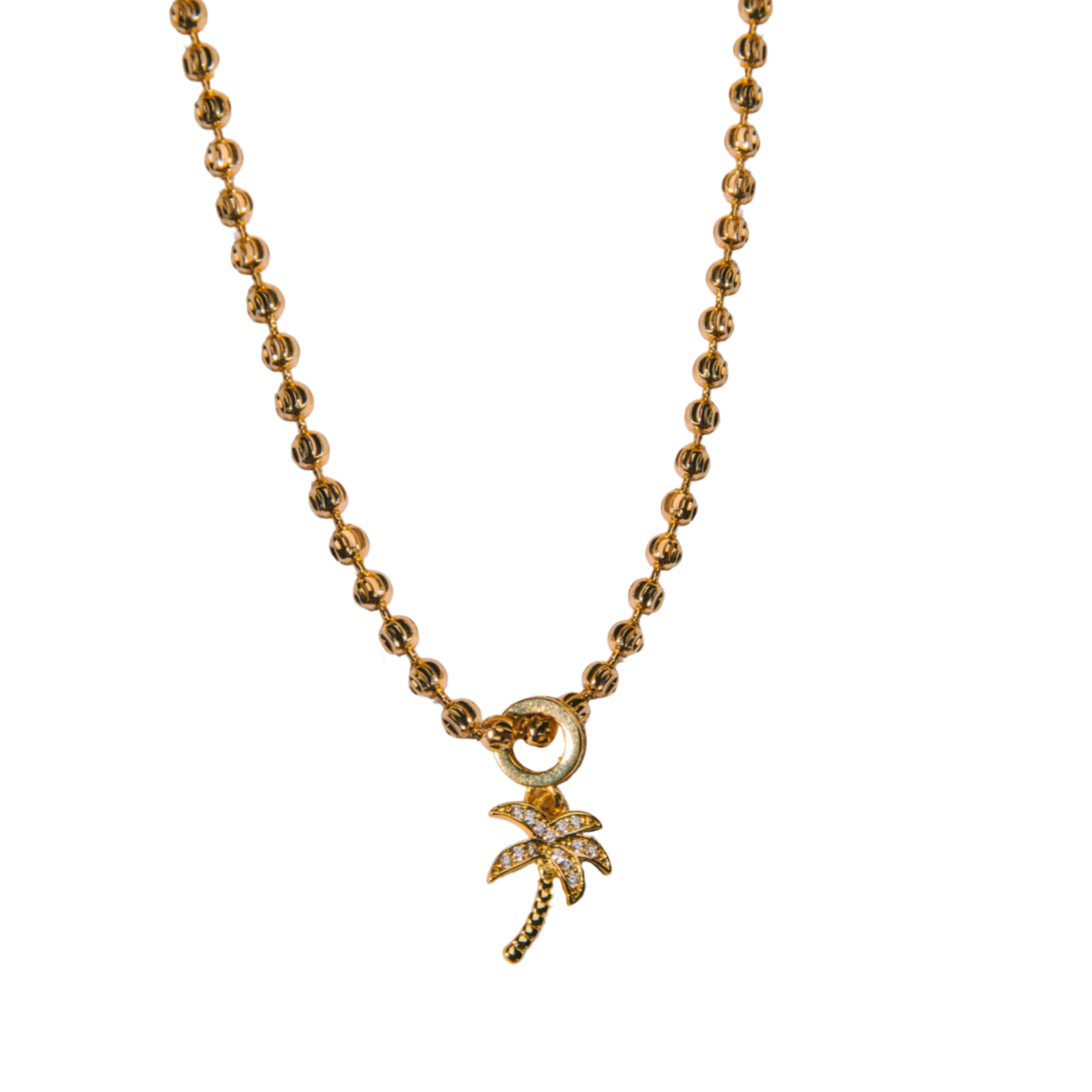 Pave Palm Necklace