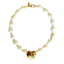  Pearl Puff heart necklace