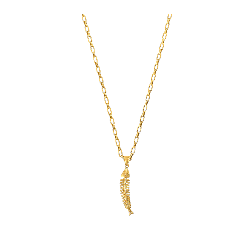 Scaly Long Fish Necklace