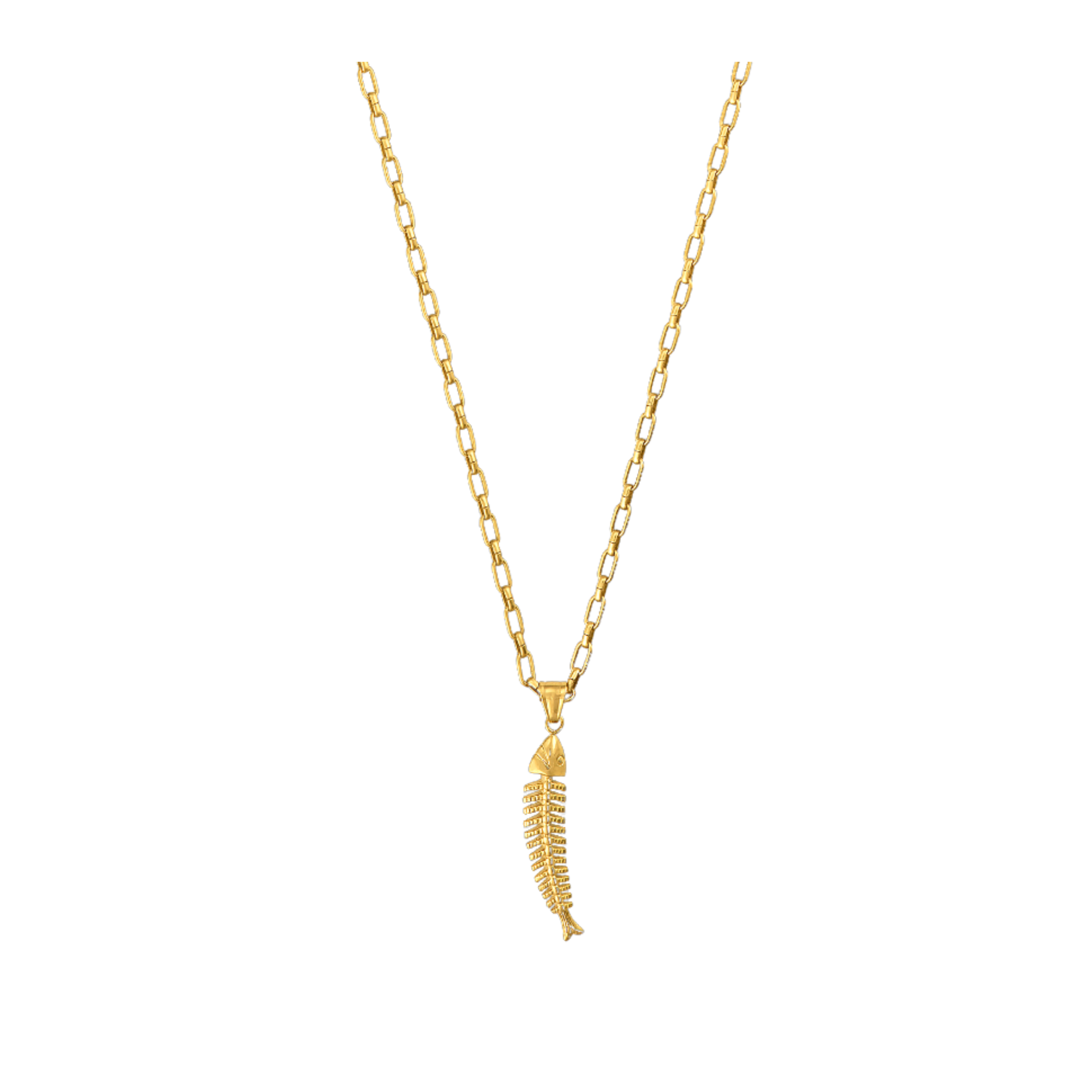 Scaly Long Fish Necklace