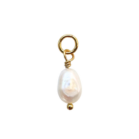 Tiny Drop Pearl Charm