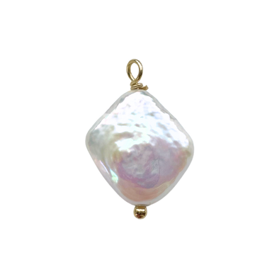 Hexagon Pearl Charm
