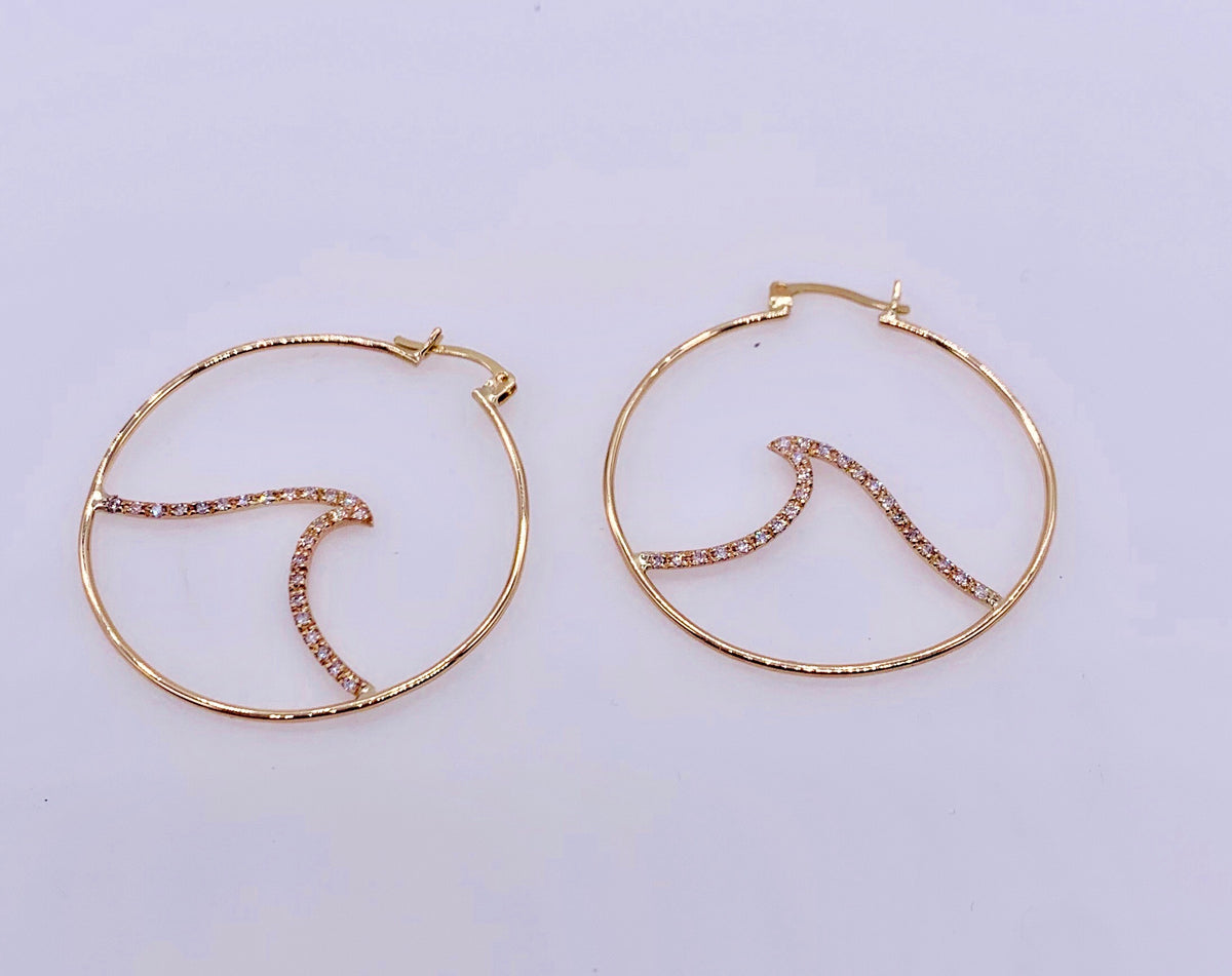 Diamond Wave Earrings