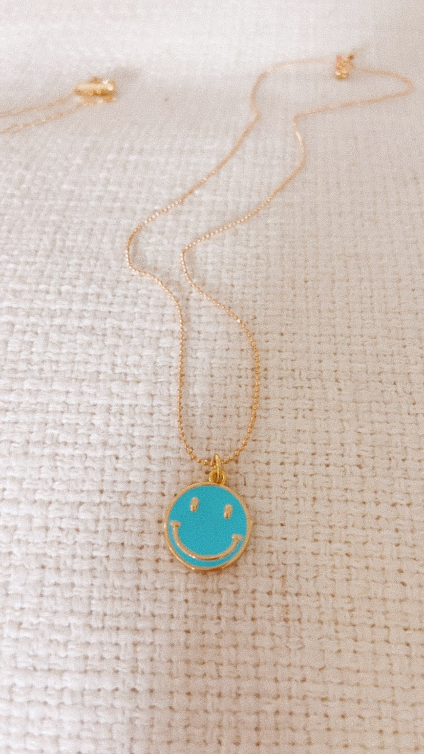 Turquoise Dainty Smiley